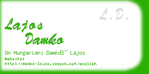 lajos damko business card